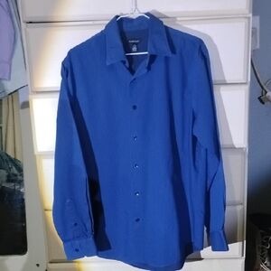 Van Heusen Men's Royal Blue Long-Sleeve Dress Shirt